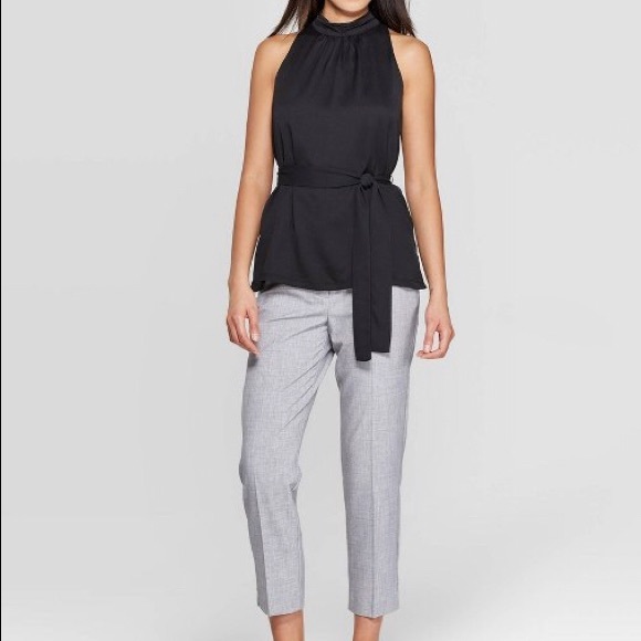 💫🆕 Prologue Sleeveless Belted Turtleneck Blouse - Picture 3 of 5